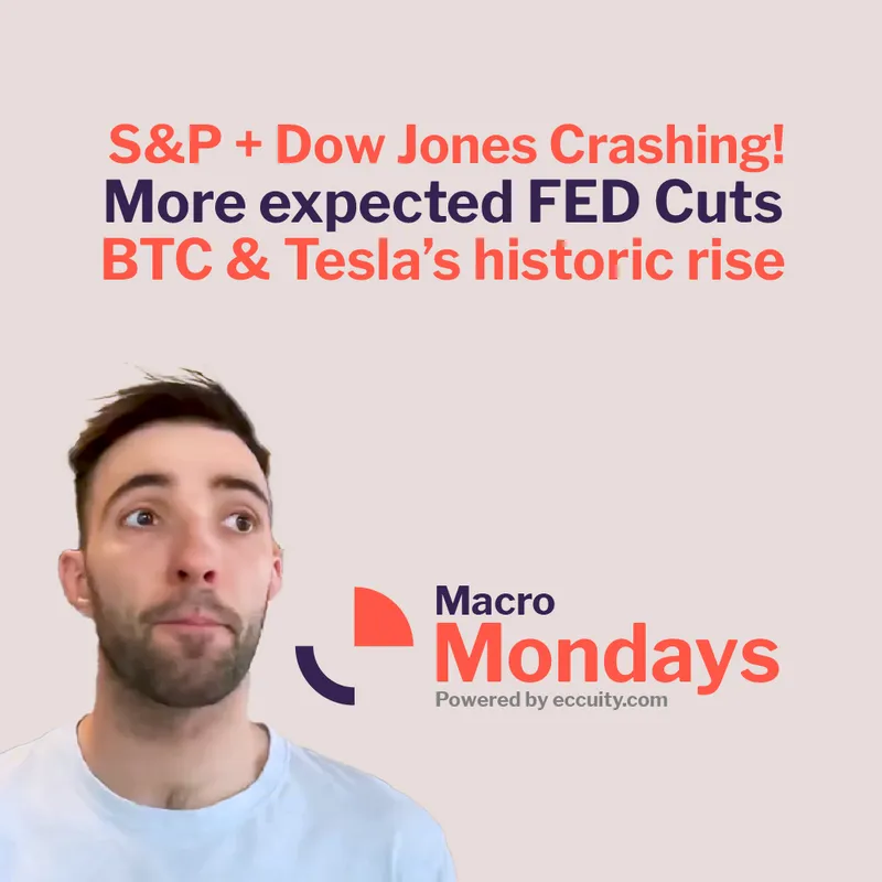 S&P and Dow Jones struggling, FED cuts and BTC & Tesla’s rise post-election